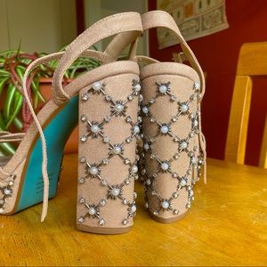 Betsey Johnson Pearl Sparkle Heels